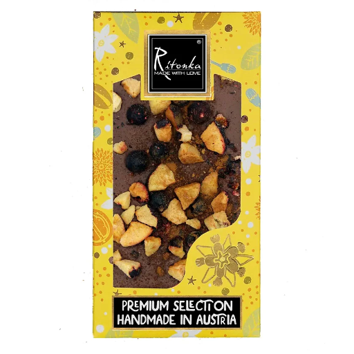 [9120050870536] Ritonka - Milchschokolade Johannisbeere, Pflaume, Zimt 95g