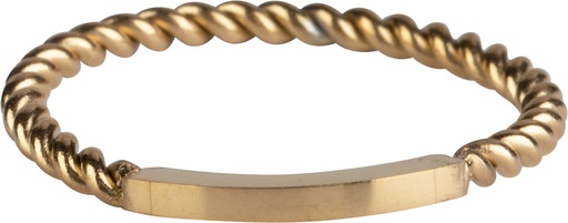 Charmins Ring - R1030 - goldplated ring turned with plate