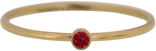 Charmins Ring - R1075 - Birthstone January Fuchsia Ruby Stone Shine Bright 2.0