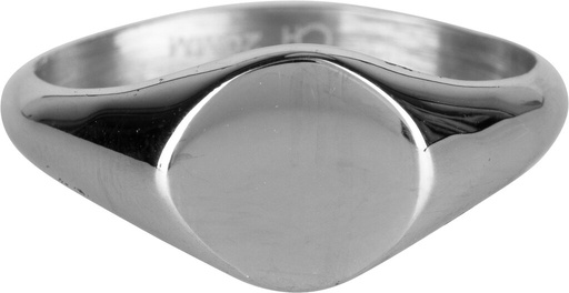 Charmins Ring - R966 - Signet Ring Uni Small Round Steel