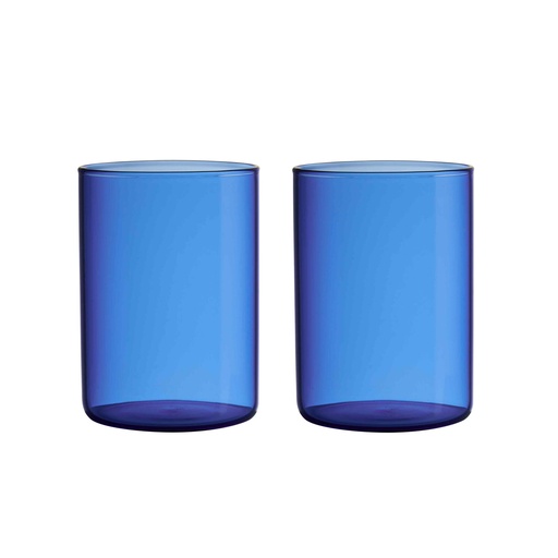 [10106001BLUE-SET] Design Letters - Favourite drinking glass blue - set of 2 - the mute collection