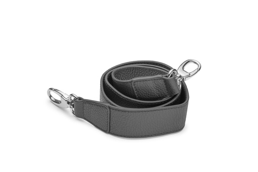 [9719] Crossbodygurt breit | 4/105cm | dunkelgrau | silber | genarbt