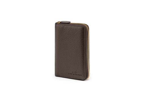 [7629] JANNE | dunkelbraun | gold | genarbt