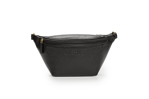 [9201] KIM Gürteltasche | schwarz | gold | Weite 100-165 | genarbt