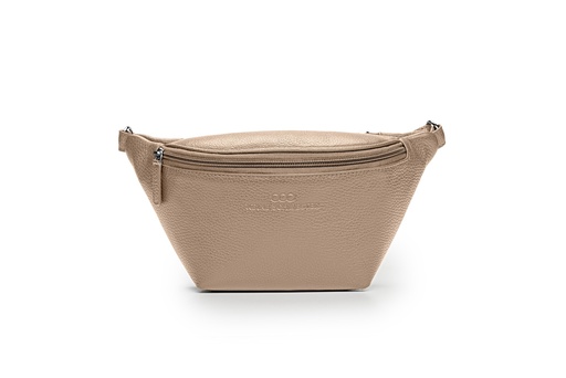 [9305] KIM Gürteltasche | taupe | silber | Weite 100-165 | genarbt