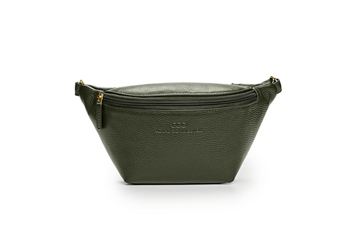 [9233] KIM Gürteltasche | waldgrün | gold | Weite 100-165 | genarbt