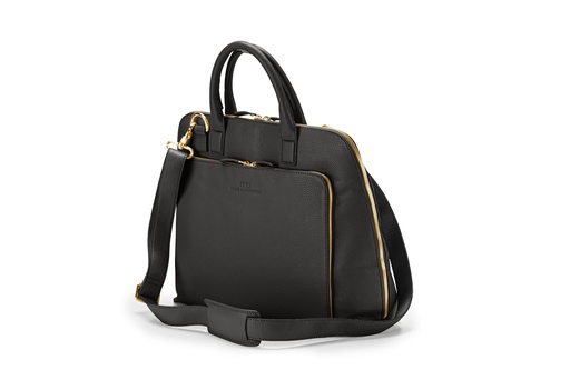 [11701] LENE | schwarz | gold | genarbt