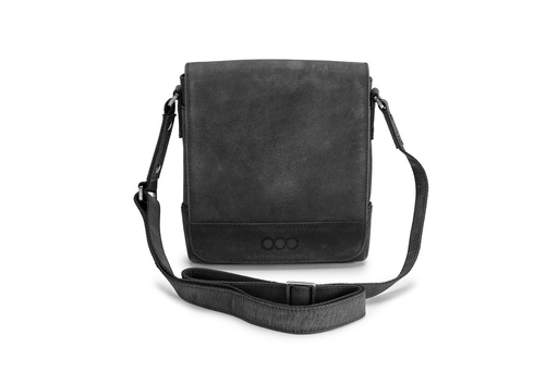 [3203] MINI JASPER | schwarz | silber | Glattleder