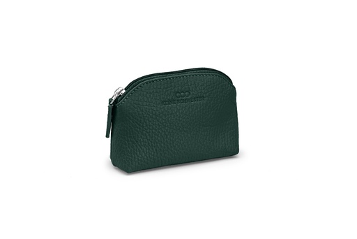 [6875] Mini-Geldbörse/Schlüsseltasche | petrol | silber | genarbt