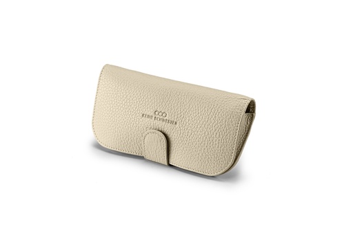 [14203] Premium Brillenetui | sand | gold | genarbt