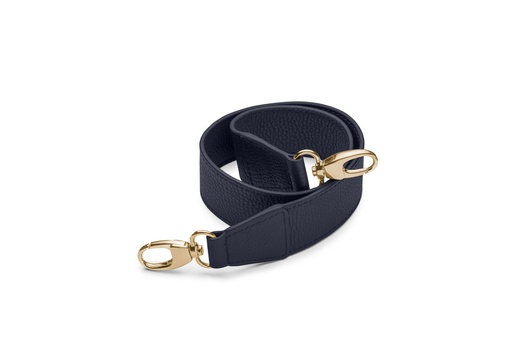 [12508] Schultergurt breit | 4/75cm | nachtblau | gold | genarbt