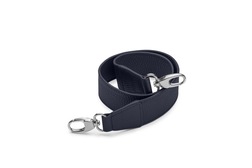 [12608] Schultergurt breit | 4/75cm | nachtblau | silber | genarbt