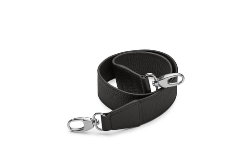 [12601] Schultergurt breit | 4/75cm | schwarz | silber | genarbt