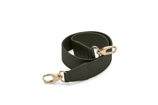 [12533] Schultergurt breit | 4/75cm | waldgrün | gold | genarbt