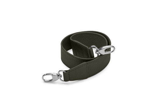 [12633] Schultergurt breit | 4/75cm | waldgrün | silber | genarbt