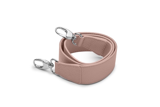 [10593] Schultergurt breit | 4/90cm | altrosa | silber | genarbt