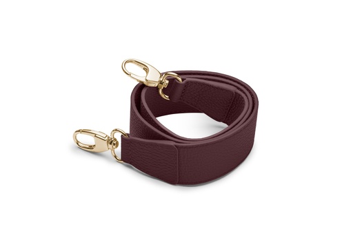 [10506] Schultergurt breit | 4/90cm | beere | gold | genarbt