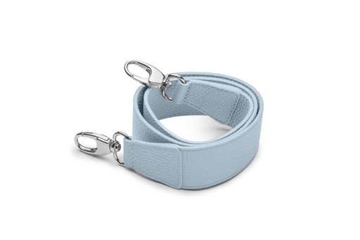 [10617] Schultergurt breit | 4/90cm | hellblau | silber | genarbt
