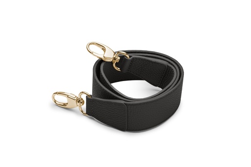 [10501] Schultergurt breit | 4/90cm | schwarz | gold | genarbt