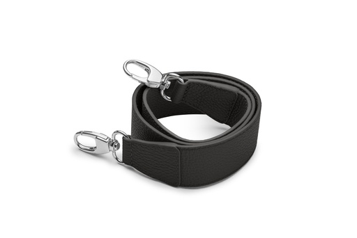 [10601] Schultergurt breit | 4/90cm | schwarz | silber | genarbt