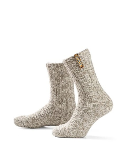 [SOX3615-37-41] SOXS - Wollsocken Mittelhoch, beige Wolle, French vibe