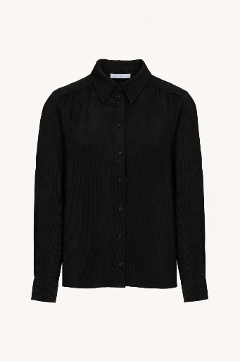 By Bar - tibbe satin stripe blouse - 861 jet black