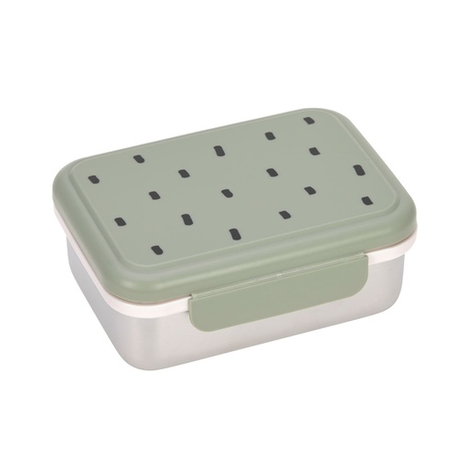 [1210029581] Lässig - Lunchbox stainless steel happy prints light olive